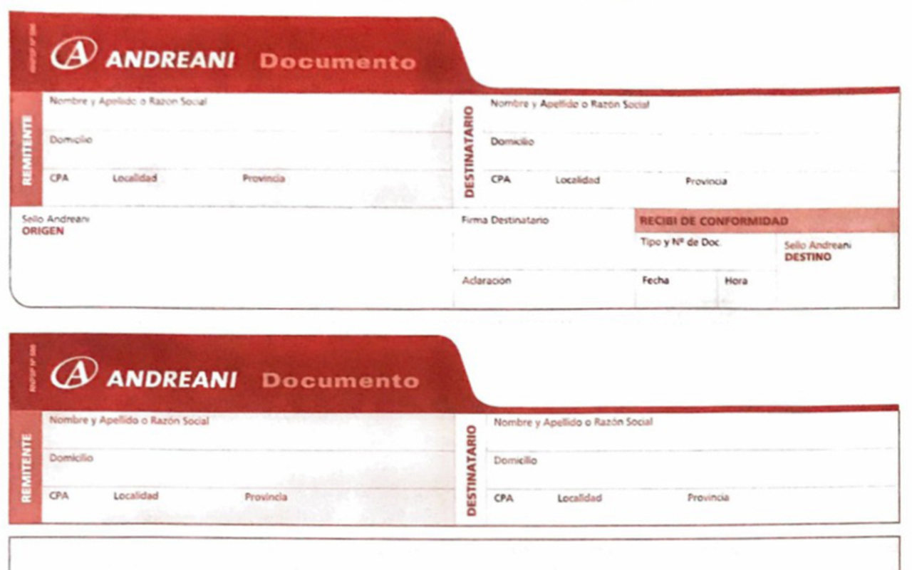 Carta Documento Andreani